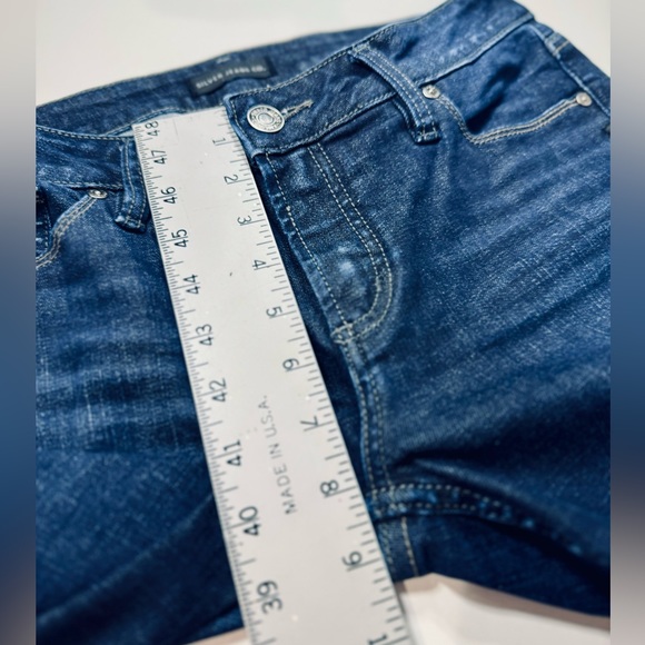 Silver Jeans Elyse Skinny Dark Wash Indigo Stretch Denim Size 27 NEW! - Picture 14 of 16